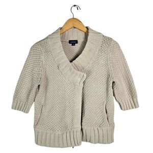 Witchery Cream Knit Cardigan – Textured Soft Knit, Shawl Collar Size M